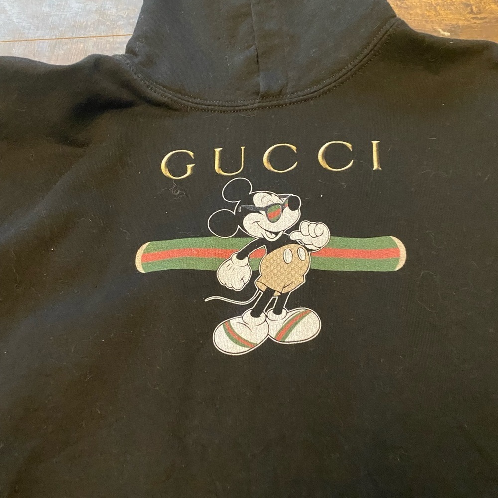 Black Hoodie with Mickey Mouse Design - Picture 3 of 7